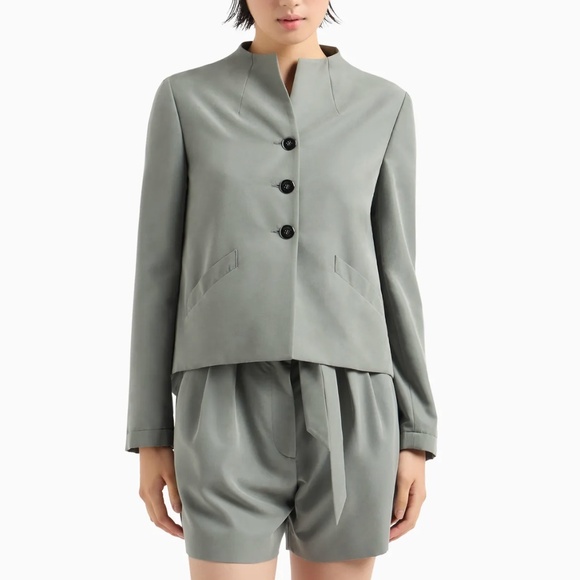 NWT Emporio Armani Black Jacket w/Asymmetrical hem